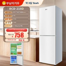 미니 냉장고 2도어 가정용 메탈실버 씨엔컴퍼니 오피스텔 쿠잉, 기본 모델명/품번, 218L 양문형 1등급에너지효율