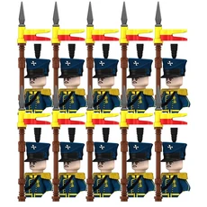 나폴레옹 전쟁 군사 피규어 무기 세트 작은 입자 빌딩 블록 어린이 DIY 장난감 소년 선물, 13 10Pcs