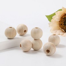 마크라메 공예 재료 나무구슬 우드 비즈 우드볼 20mm 부자재 diy 스트링벨+온유통상Shop