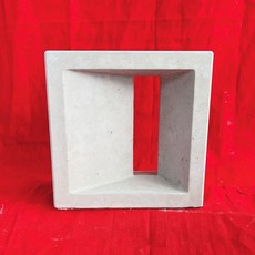 큐블럭 담장 디자인벽돌 파벽돌 시멘트 석고 실내 콘크리트 인테리어 세라믹 큐브블럭, 1개, 20x20x10cm 시멘트 양면 비스듬한 구멍