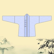 천마총 복원 한복 종이 패턴 좁은 소매 단정 상의 도면, 9. 5XL