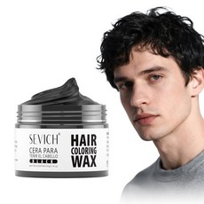 SEVICH 임시 헤어 컬러 왁스 블랙 여성 남성용 인스턴트 색상 프리미엄 기름지지 않음 쉬운 척 여행용 사이즈 할로윈 날 코스프레 파티에 적합 50g [호환]