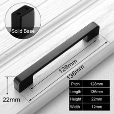 가구 캐비닛 손잡이 주방 서랍 당기기 찬장 블랙 핸들, 색상: 21. 96-2