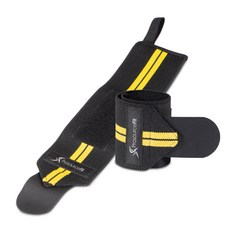 프로소스 웨이트 리프팅 리스트 랩 루프, Black+Yellow, 1개