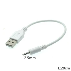 1Pc 2.5mm Synchros E40BT/E50BT 헤드폰 J56BT 용 새 USB 충전기 전원 케이블 코드 내구성이 뛰어난 CE1789, 01 0.2m, 02 하얀색