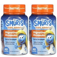 더스머프 어린이 키즈 유아 아이 프로바이오틱스 유산균 프락토올리고당 젤리 구미 40개 2병, 40정