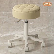 바퀴 회전 원형 네일 이동 의자, C.16격자베이지색미터프레임풀리