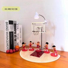 디아크몰 농구를 좋아하는 친구에게 선물로 드리는 농구 골대 야간 조명, 5. 나무결 바닥 코트+선물