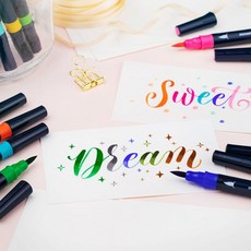 [홈앤스쿨] 모나미 컬러 트윈 브러쉬 6색 세트