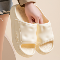 EVA 拖鞋 厚底軟底室內外穿涼拖, 白色, 42-43