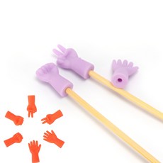 [6개입]모리포켓 대바늘마개 뜨개질마개 뜨개바늘 뜨개실 마커, 1세트, 오렌지