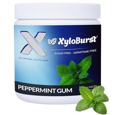 자일로버스트 껌 | 자일리톨 츄잉껌 | 무설탕 프리 키 XyloBurst Gum | Xylitol Chewing Gum | Sugar Free Gluten Free Ket, 박하, 1개