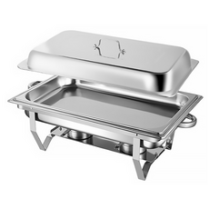 리브문 뷔페용 스텐 음식 진열 트레이 차핑디쉬, 1개, 1칸