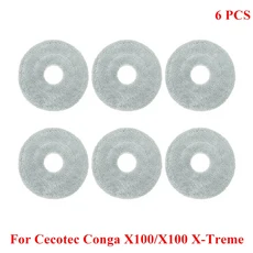Cecotec Conga X100/X100 X-Treme 로봇 진공 청소기 천에 적합한 액세서리 4층 여과 시스템 먼지 봉투 HEPA, 07 8