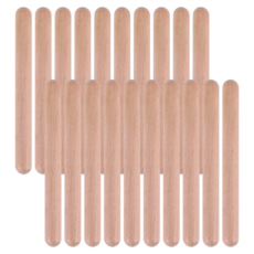 20개 8인치 어린이 리듬 스틱 뮤직 루미 스틱 클래식 우드 클라베스 악기 타악기 악기 스틱, 나무색, 1개