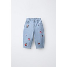 국내배송 ZARA 자라 아동 키즈 주니어 JEANS HELLO KITTY © SANRIO 블루 5854551400 1895515