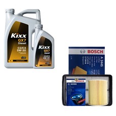 싼타페DM 디젤 킥스 GX7 5W30 7L 엔진오일 필터 세트 0096-2445