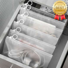 고리 지퍼백 반투명 파우치, 1세트, 10개입