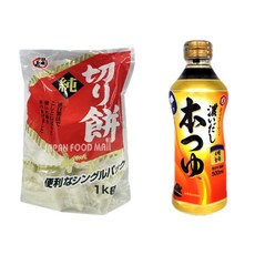 마루호 키리모찌 싱글팩 1kg + 기꼬만 혼쯔유 코이다시 500ml, 1세트