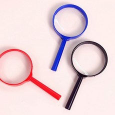 미니확대경 휴대용돋보기 독서 신문 노안 손잡이 학습, 1개, GT 레드