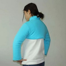 어깨 넥 목 보호 중년 수면 보호대 방한 보온 춘추동 냉방 순면 산모 조끼 워머 면, S. 하늘색