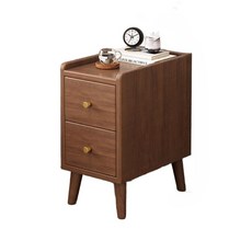 협탁 모던 심플 옆 침 수납장 가정용 선반 침실 더블 서랍 딥월넛 20cm, 더블 서랍 딥월넛 30cm