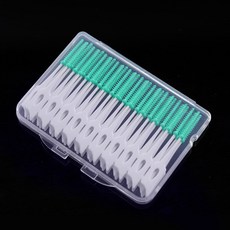 軟式矽膠牙間刷, 1個, 矽膠牙間刷-綠色(40入)