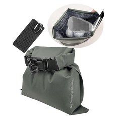 BUMOVE 골프 클럽 및 볼 클리닝 파우치 그루브 청소용 휴대용 방수 백 물 보관 가능 탈착식 클립 세탁기 세탁 가능(그린) 127292 8255776232, 초록색