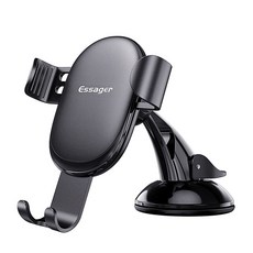 Essager 중력척형 차량용 거치대, 5, 블랙, 흡반식
