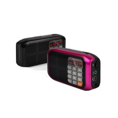노벨뷰 SINGBOX V6 휴대용스피커 라디오 MP3 효도라디오, 퍼플