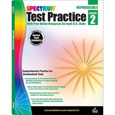 [원서] 페이퍼백 도서 스펙트럼 시험 대비 2학년 워크북 수학 paperback Book Spectrum Test Practice 2nd Grade Workbooks M