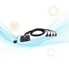 ATEN HDMI 선택기 셀렉터 CS22HF 2포트 USB FHD KVM 스위치 풀HD 1080p 2대 컴퓨터 연결 OK