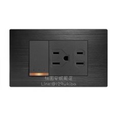 JYE中一 摩登黑系列, 1個, 1開關1接地1插座蓋板組