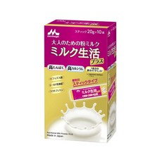 모리나가 어른을 위한 분유 우유생활 플러스 200g 스틱타입 일본 칼슘 단백질 비타민, 1개