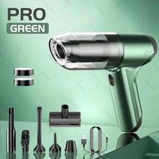 차량용 미니 휴대용 브러시리스 모터 진공 청소기 강력한 흡입 가전 무선 청소 기계, 1)프로 그린