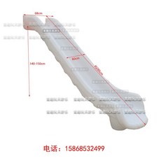 플라스틱 미끄럼틀 대형 놀이기구 놀이터 야외 슬라이드, 흰색 2.85 미터 길이는 직선과 단일 슬립