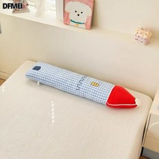 DFMEI A類嬰兒棉睡覺長條抱枕可愛側睡夾腿護腰抱枕牀上專用女生孕婦靠, 藍色(可拆洗)