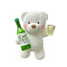 귀여운 음주 곰돌씨 차량용방향제 / 석고오너먼트 / 소주방향제 / 맥주방향제 / 귀여운방향제 / 인기방향제, 1개, 소주곰돌이(라임바질)