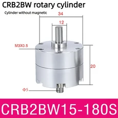 베인형 회전 스윙 실린더 공압식 CRB2BW10 15 20 30 40 90도 180도, 02 CRB2BW15 180S