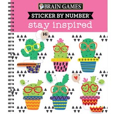 (영문도서)Brain Games - Sticker by Number: Stay Inspired Spiral, Publications International,..., English, 9781645582014