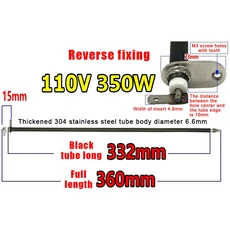 1조각 110V/120V 300W-400W 스테인레스 스틸 전기 오븐 가열 요소 튜브 교체, 14 360MM350W