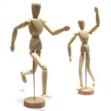 30cm 사람인형 목각인형 키덜트 피규어 뎃생 스케치 chl+1695uT