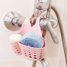 실리콘수세미걸이대 주방 수전 물빠짐 휴대용 수납함, 1개, 상세페이지 참조