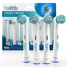 Compatible Oral B Braun Criss-Cross Replacement Heads for Electric Toothbrushes - 8-Pack | Standar