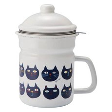 다마하시 플룬 법랑 오일 포트 미미코코모모 일본제, 1개, 12.5cm