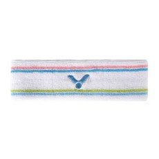 五羽倫比 VICTOR 勝利 C-2083 條紋運動頭帶 吸汗頭帶, 1個, C-2083 A 白