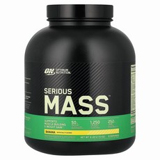 옵티멈 뉴트리션 시리어스 매스™ 바나나 6파운드(2.72kg), 옵티멈 뉴트리션 시리어스 매스 바나나 6파운드 2.72, 1개, 2.722kg