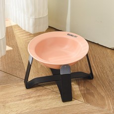 bd 飛碟碗 寵物陶瓷水碗 附鐵架 淺口高臺 貓狗通用 食盆, 1個, 甜辣女孩組合裝,飛碟陶瓷寵物碗【爆款