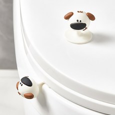 앙플러스 위생적인 다용도 변기 커버 뚜껑 손잡이, 브라운 강아지