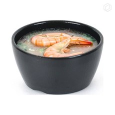 [하루셀렉] 멜라민공기 업소용밥그릇 멜라민 무광 블랙체크 업소용 밥그릇 1호
